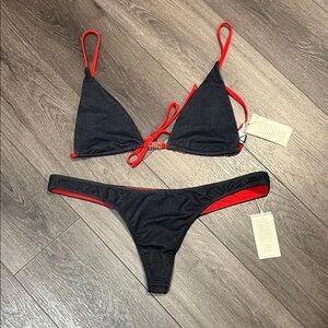 Kith Women's navy and Red Bikini